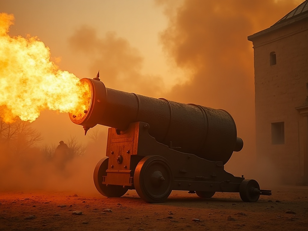 The giant Ottoman bombard cannon