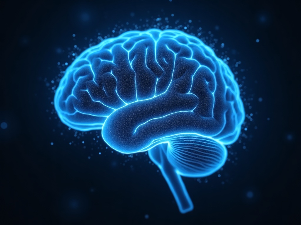 A glowing brain