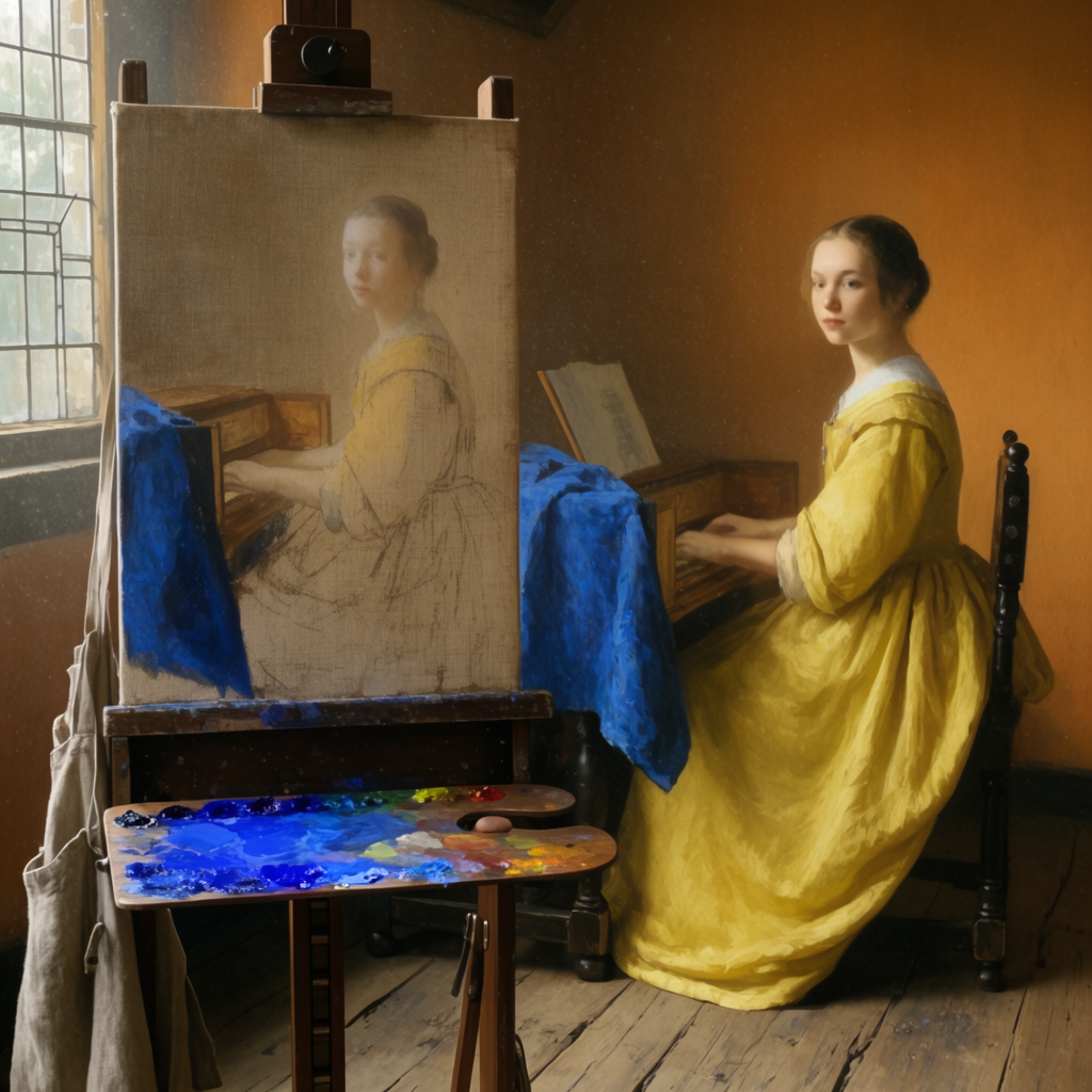 Shot 3 — easel turned away