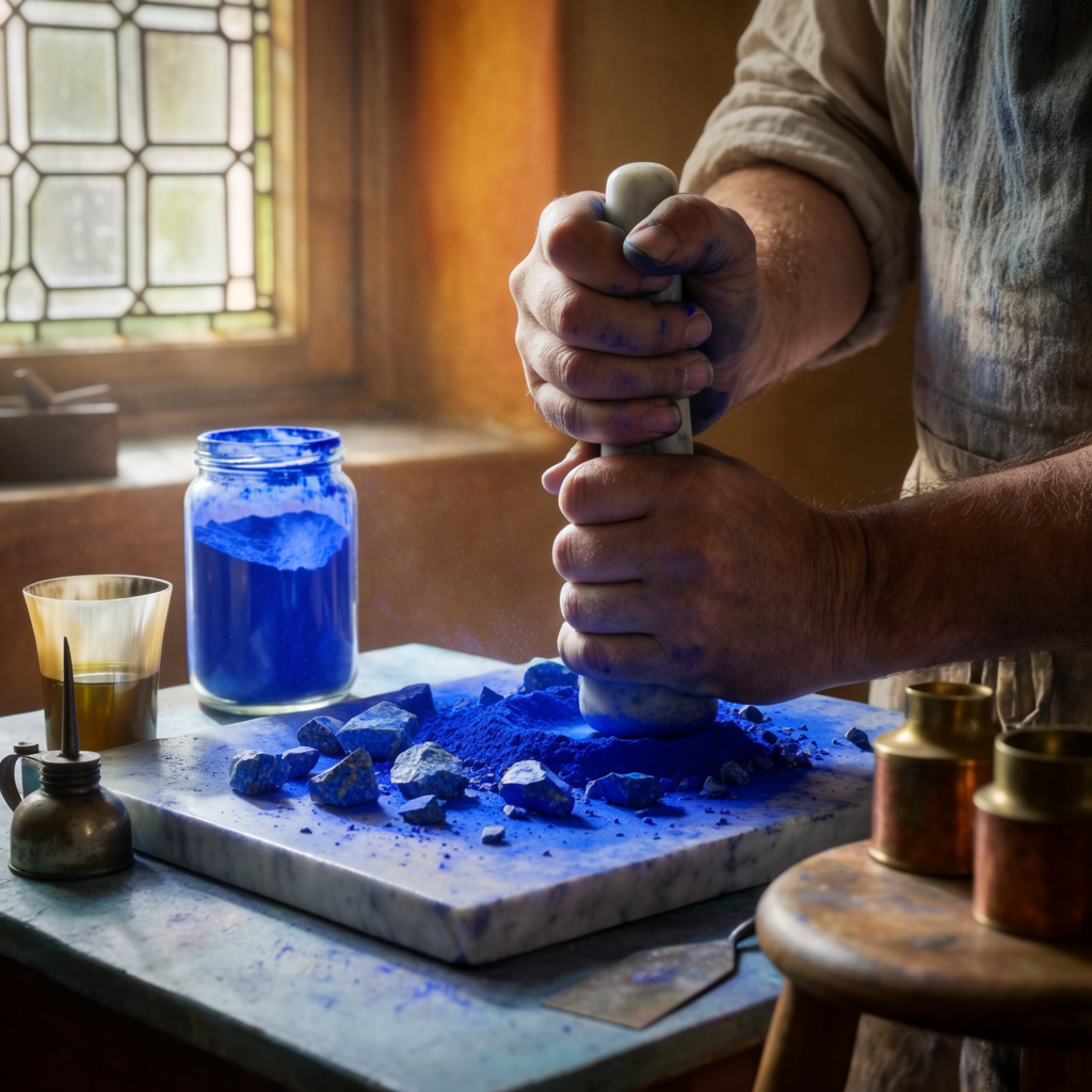 Shot 4 — lapis on the bench