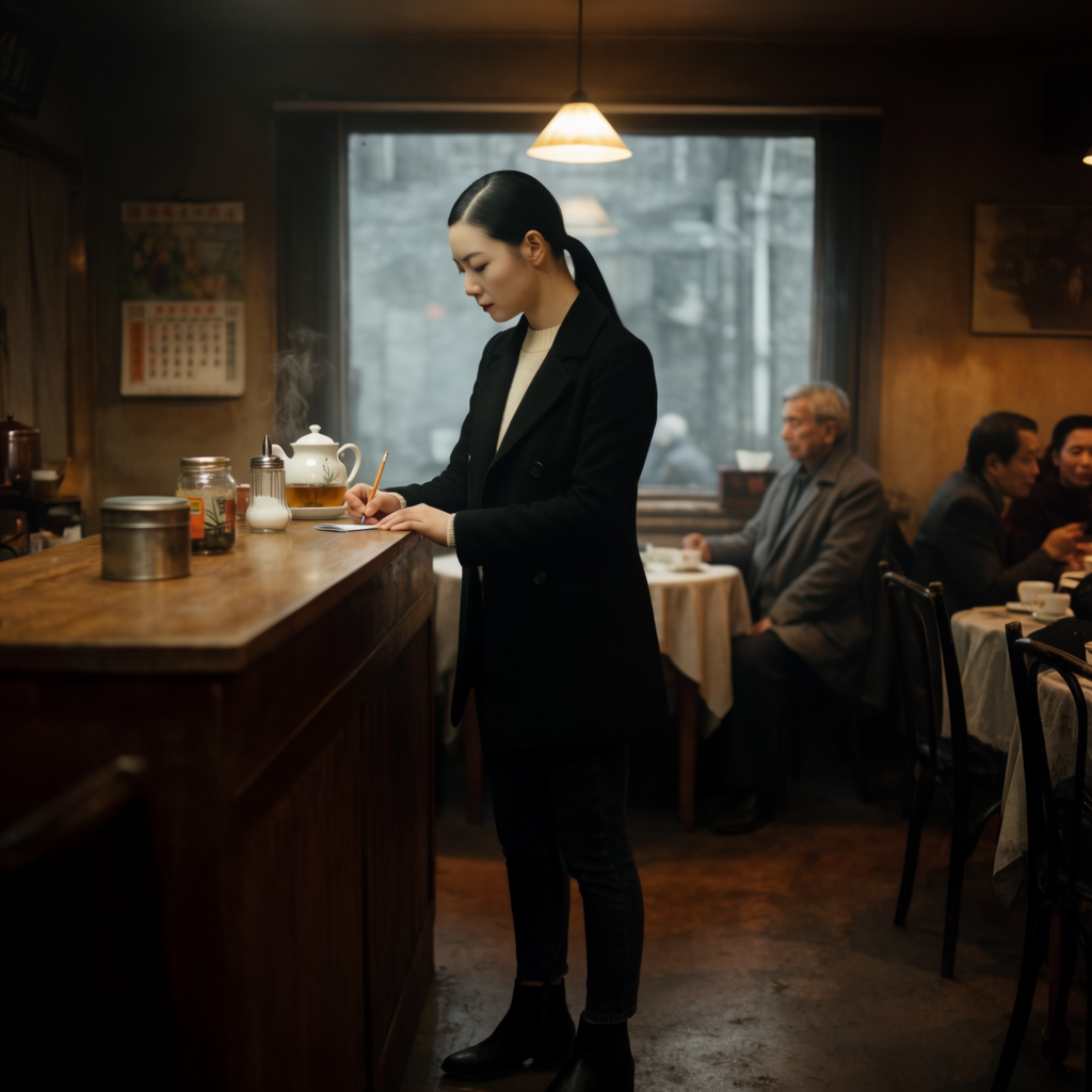 Scene 3 — Maya writing notes