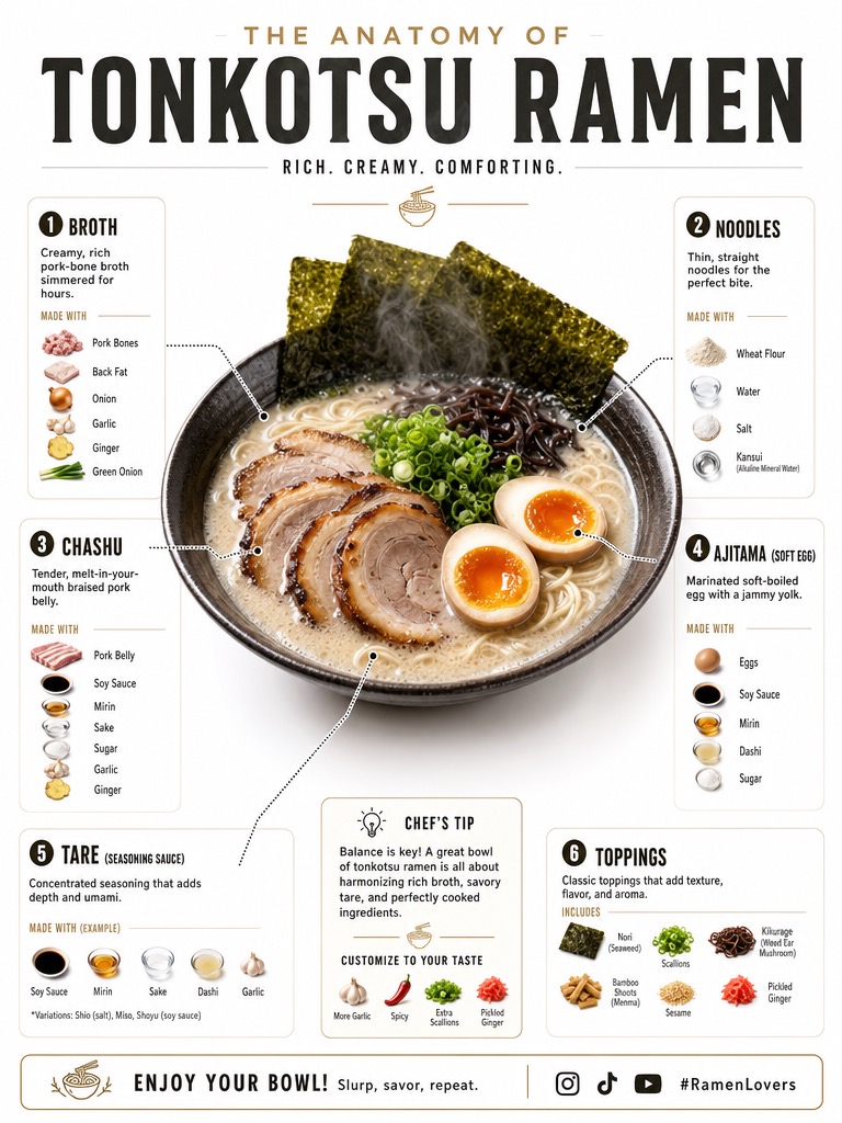 Tonkotsu ramen recipe anatomy
