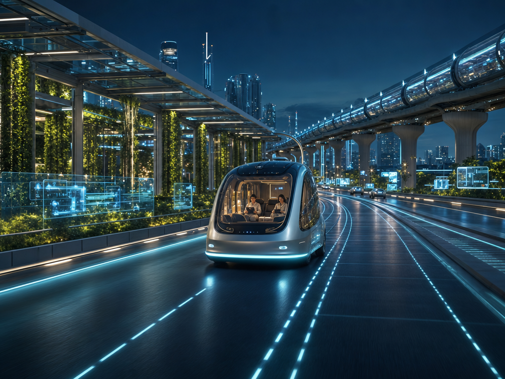 2040 AD Driverless AV pod