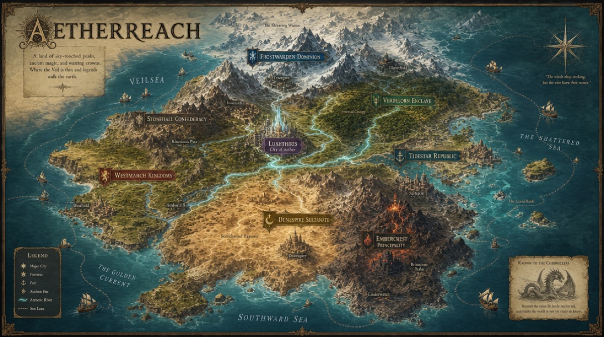 Worldbuilding map