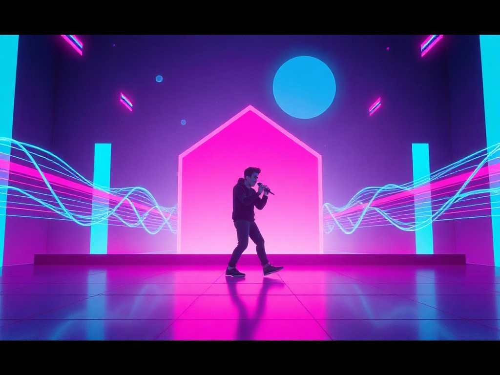 Animated music video frame hero