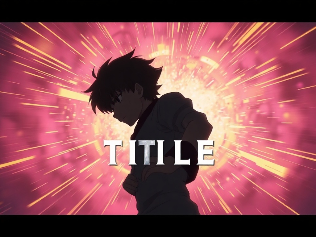 Anime opening title card hero