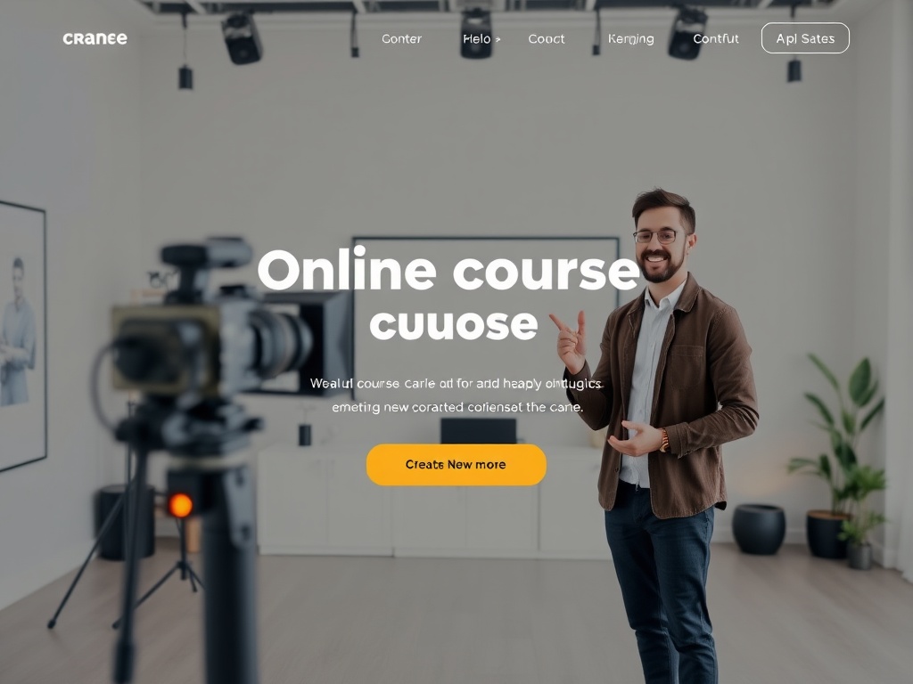Online course landing page