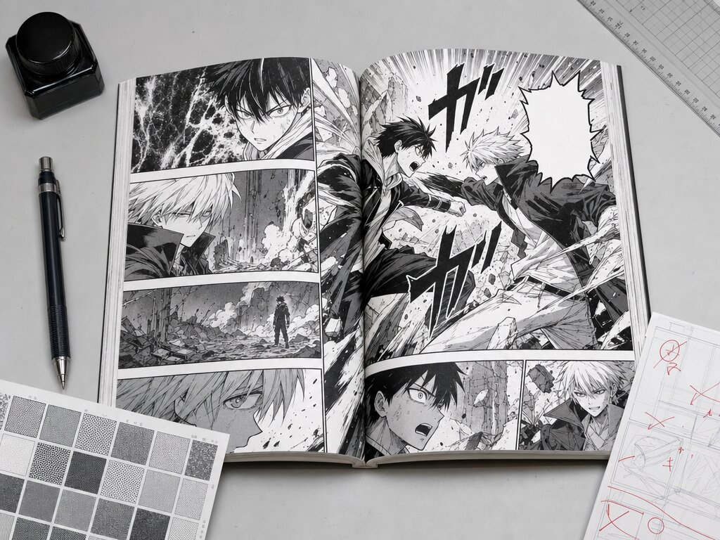 Monthly manga chapter editorial submission hero