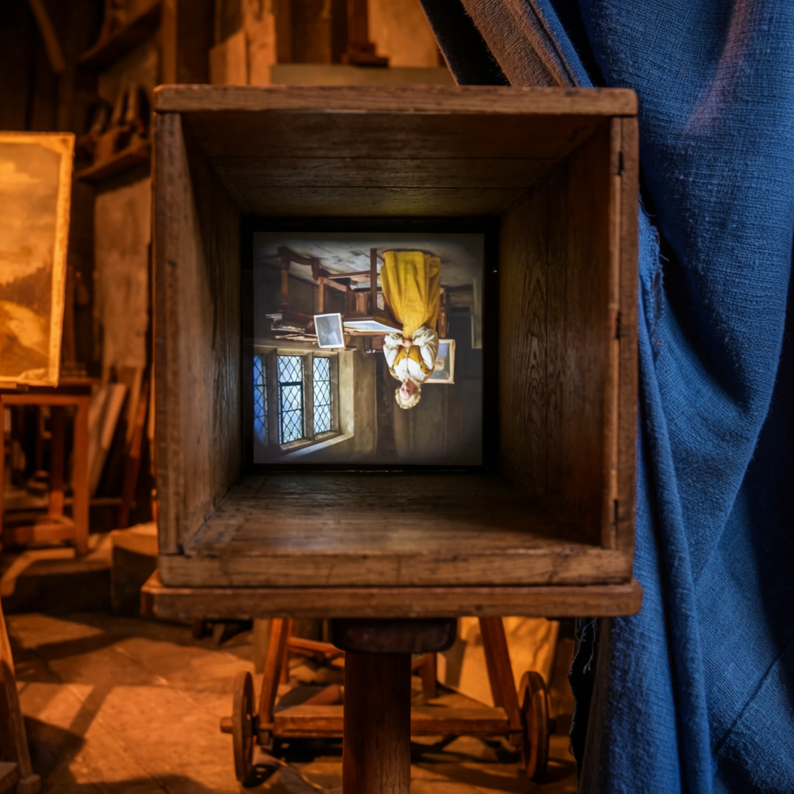 ATELIER · Vermeer's Light — empty 17th-century atelier, morning light